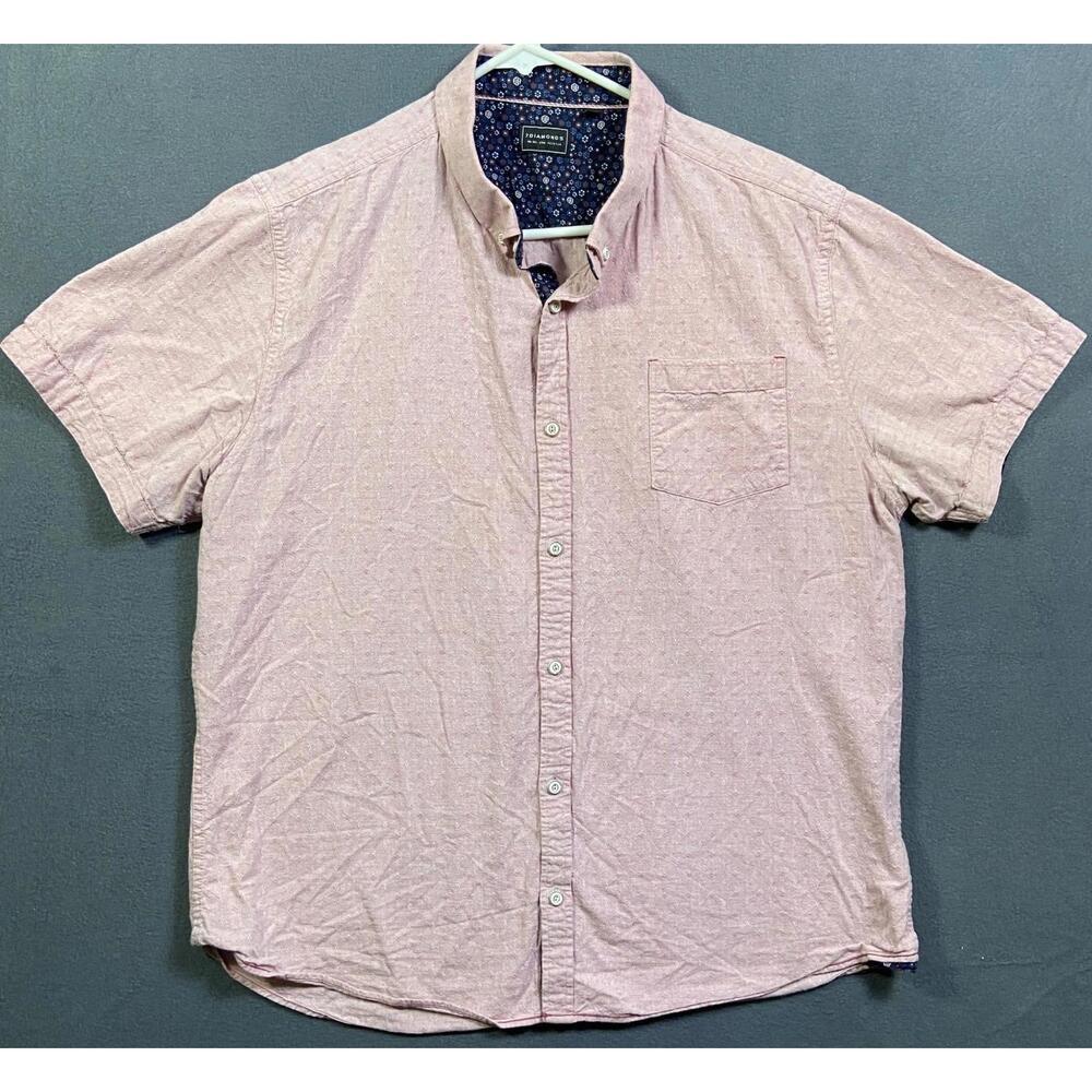 7 Diamonds Shirt Men's XXL 2XL Geometric Stretch SMK-6310 Acoustic Dream Button